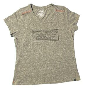 L.L. Bean Gray Short Sleeve Tee size Large